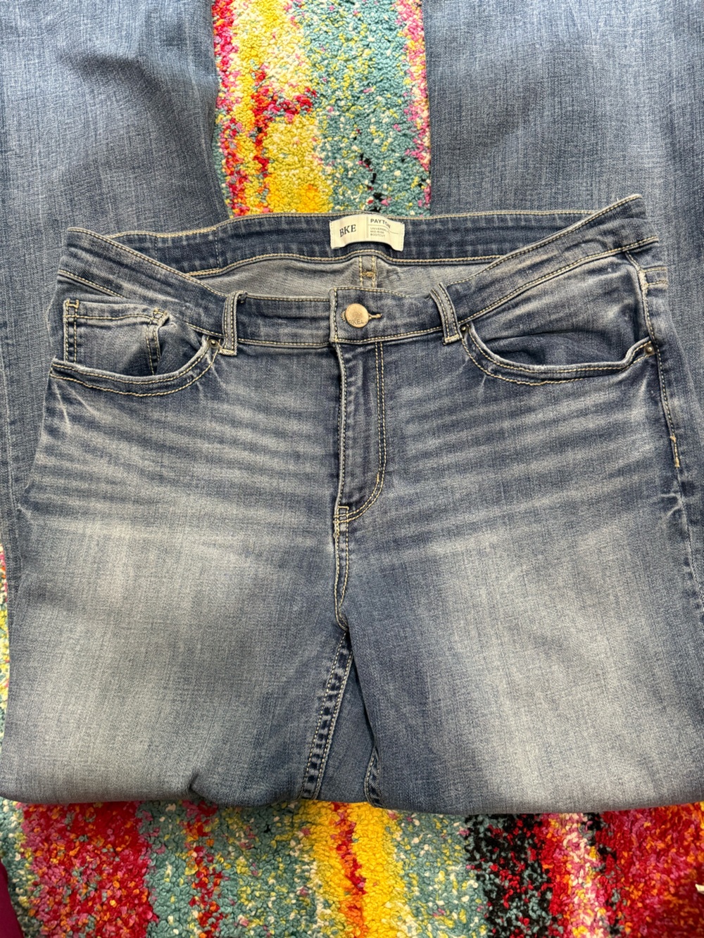 BKE Payton Mid-Rise Bootcut Jeans Women’s 33x33 1/2  Medium Wash Stretch Denim - Picture 5 of 7